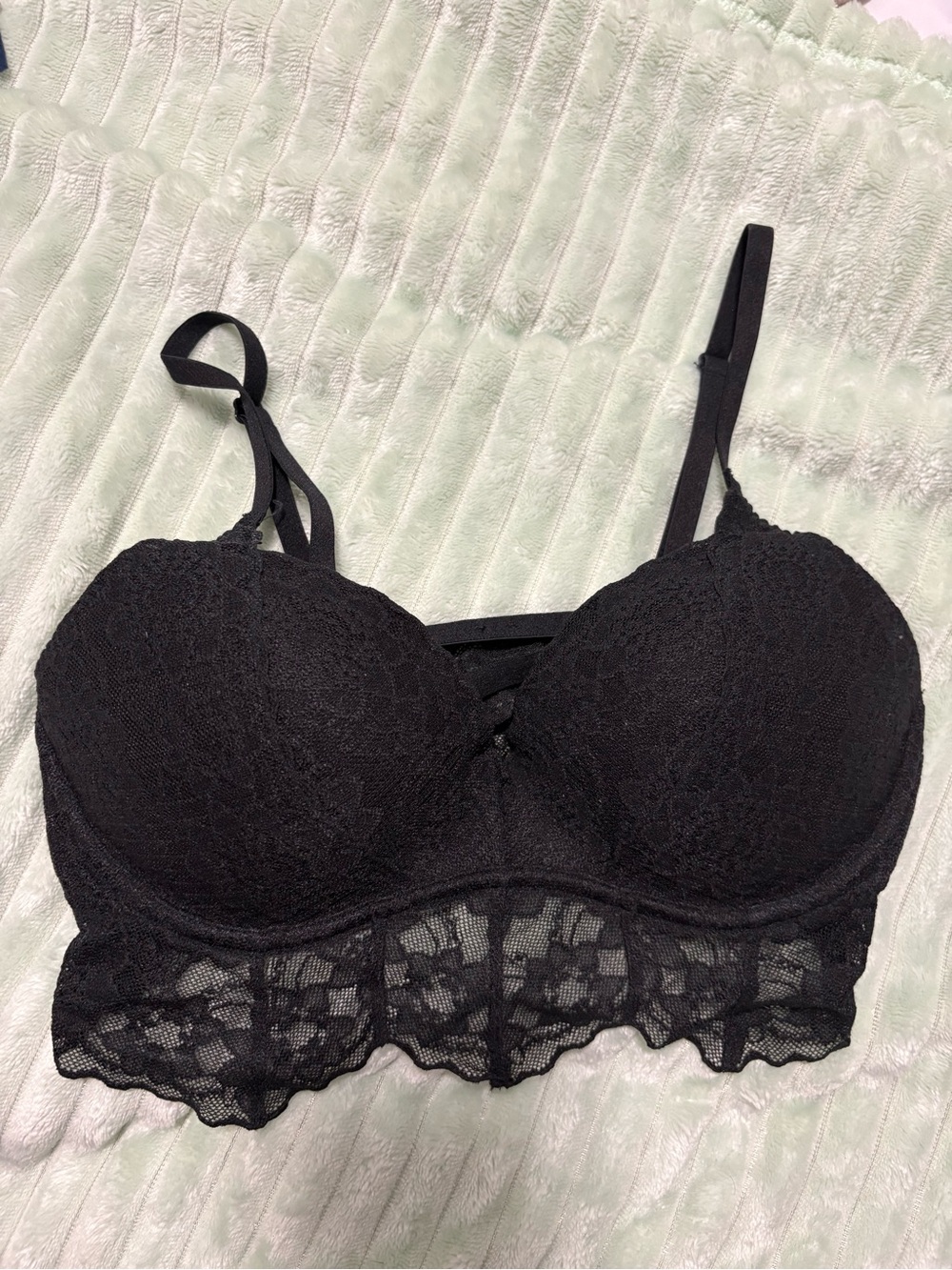 Victoria’s Secret- Black Lace Longline Bralette - Women Intimates